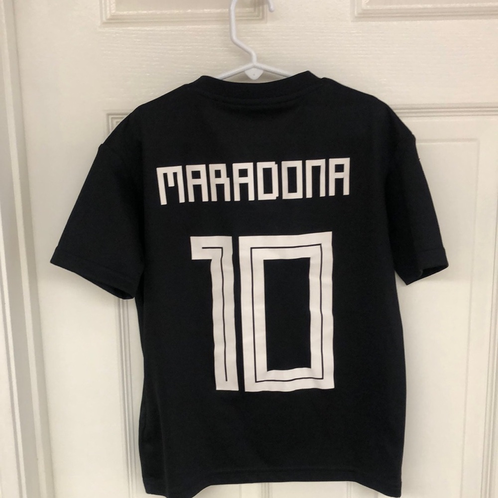 Kids Boys custom Argentina Maradona jersey youth small
